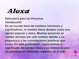significado del nombre Alexa