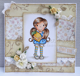 Handmade card with Lemon Ellie image by The Paper Nest Dolls