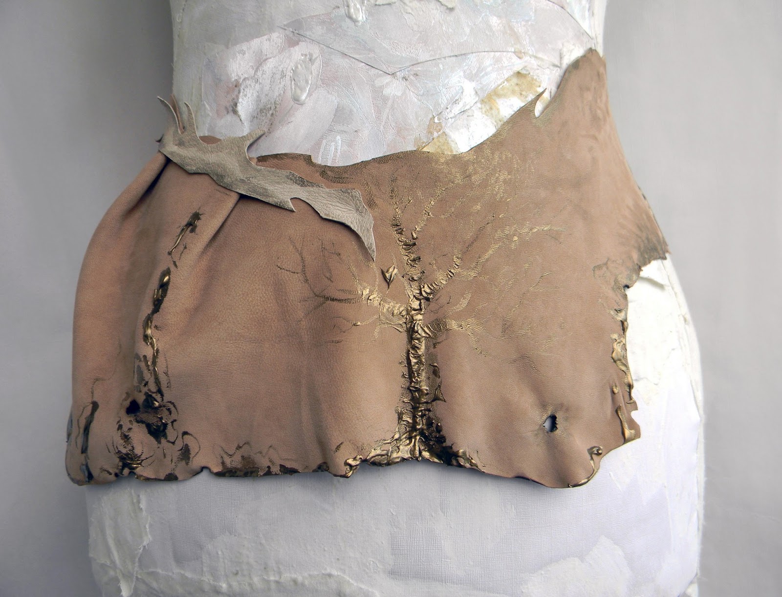 Unique Bustle Skirt Leather Belt Savannah Mori Girl Woodland Inspired