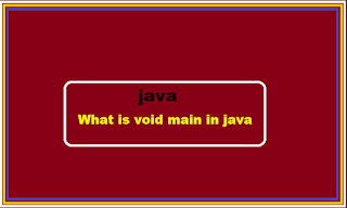 What is void main in java