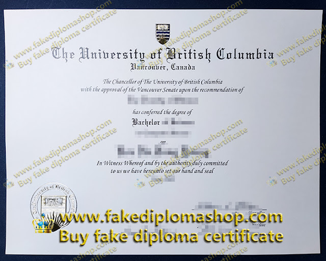 UBC Bachelor degree, University of British Columbia diploma