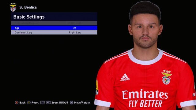 Gonçalo Ramos Face For PES 2017