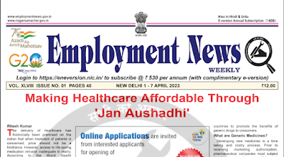 Employement news 1 April To 7 April  2023