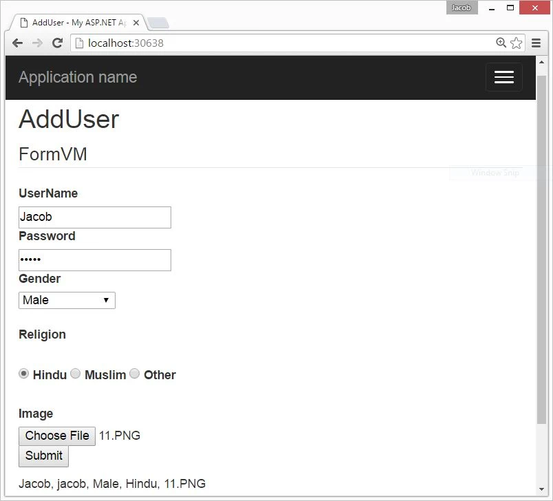 Design ASP.NET MVC form using ViewModel class