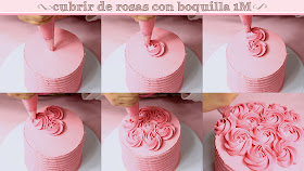tarta de buttercream y rosas