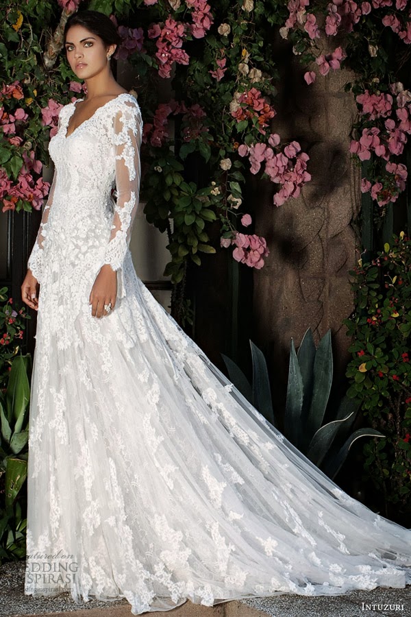 Intuzuri Berkheya Long Sleeves Bridal Wedding Gowns 2014 New Look