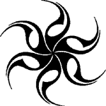 Tribal Art Sun Octopus Legs Design
