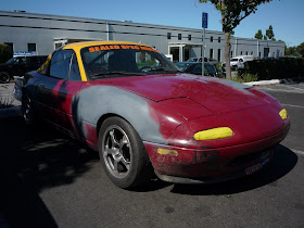 Mazda Miata Racer getting body repairs at Almost Everything Auto Body