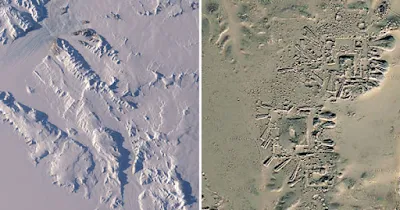 Was there an ancient settlement in Antarctica a very long time ago, the ruins would say so.