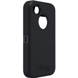 OtterBox Defender Series Hybrid Case & Holster for iPhone 4 & 4S - Retail Packaging - Black