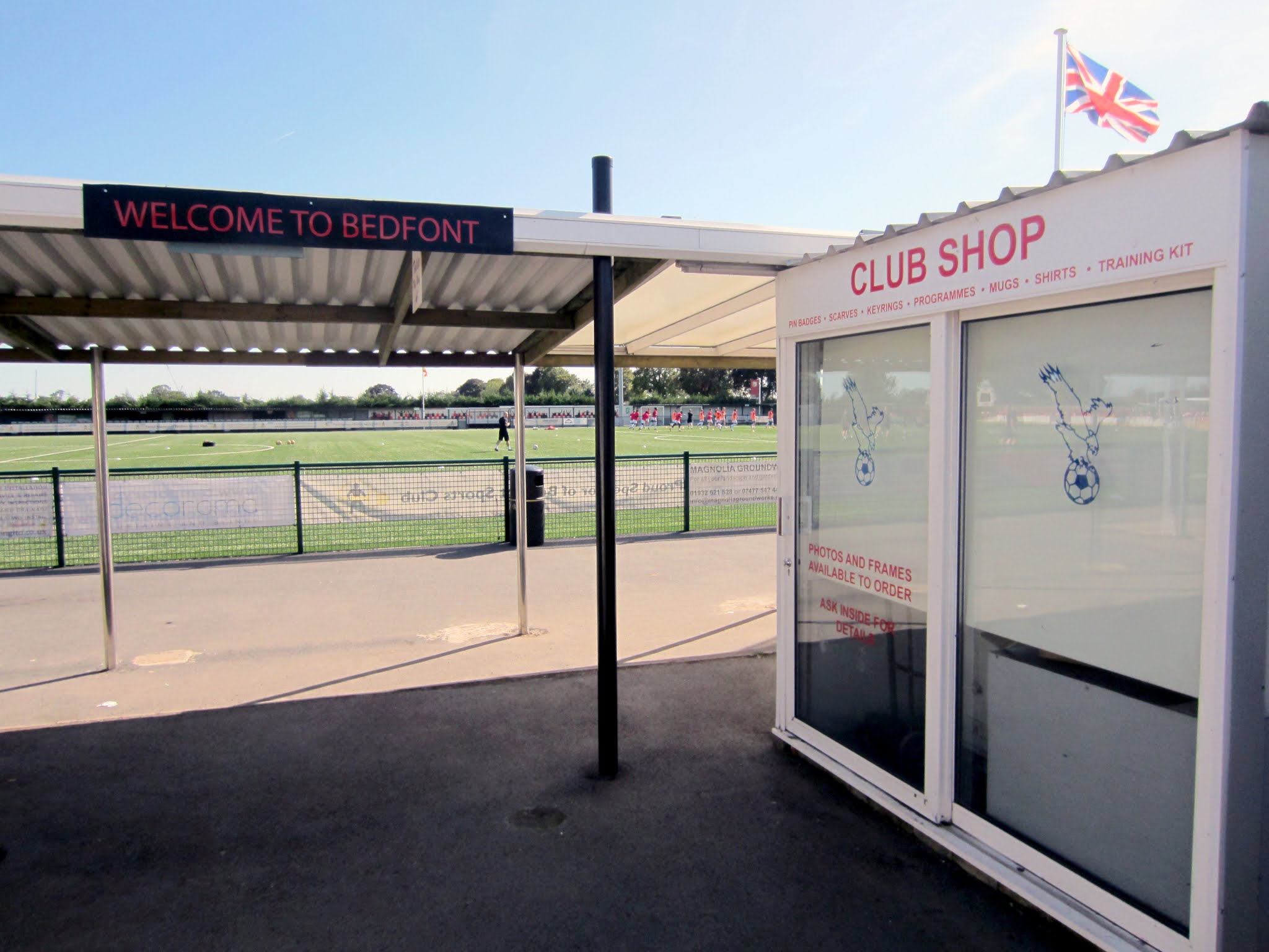 Welcome to Bedfont sign and club shop