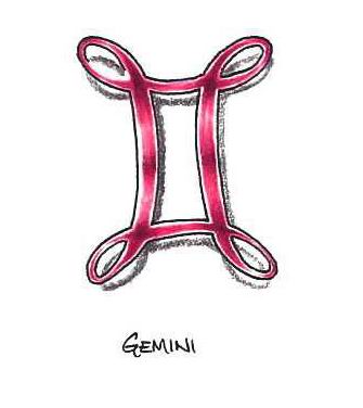 Gemini Symbol Tattoo Design on