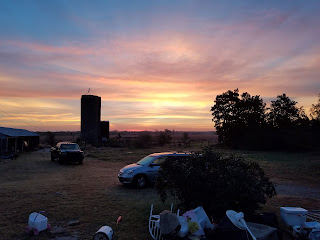 view of farm sunrise