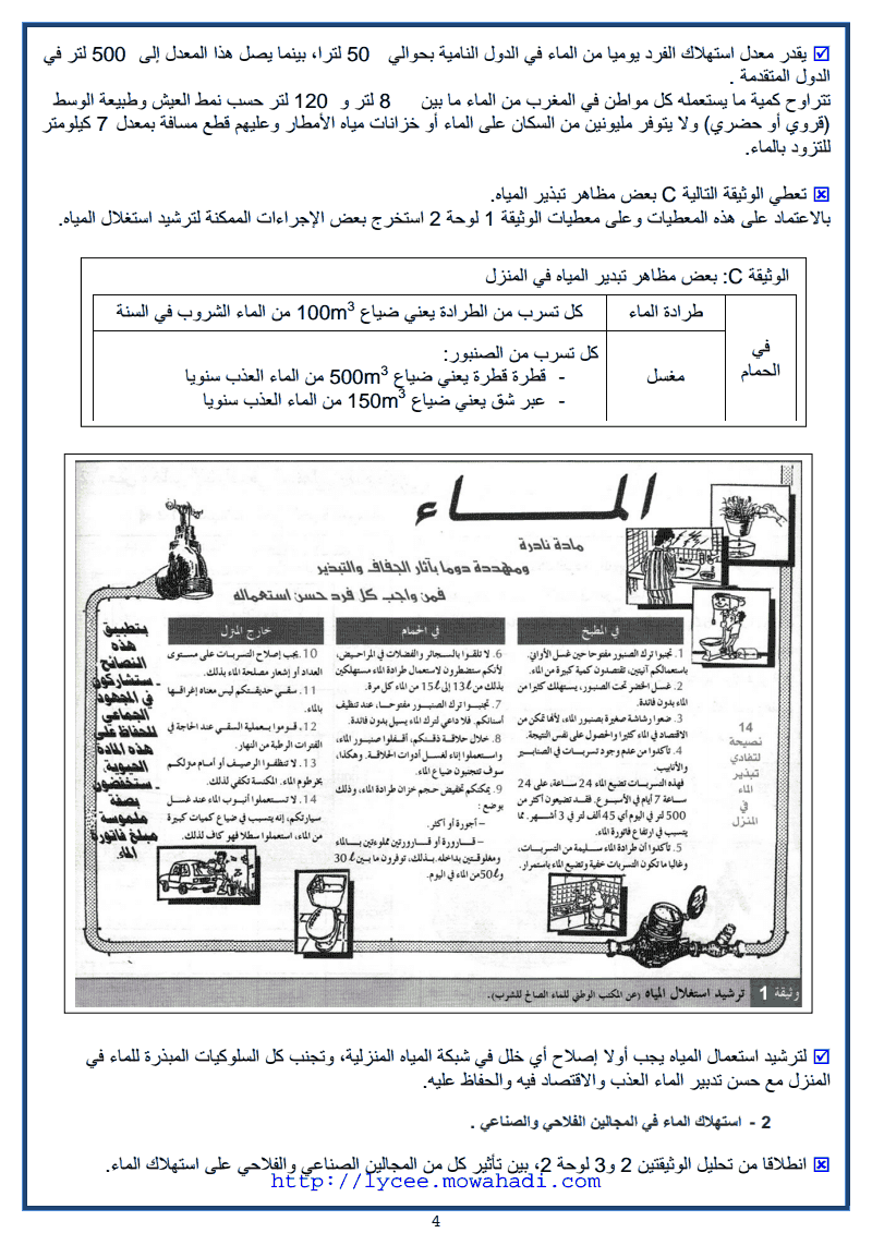 الاسراف في استغلال المياه- 4