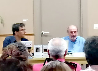 Alberto Celis y Benigno Varillas en la charla coloquio celebrada en Villarrubia de los Ojos.