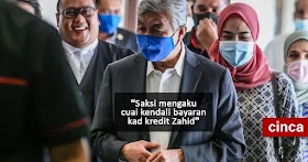 Saksi mengaku cuai kendali bayaran kad kredit Zahid