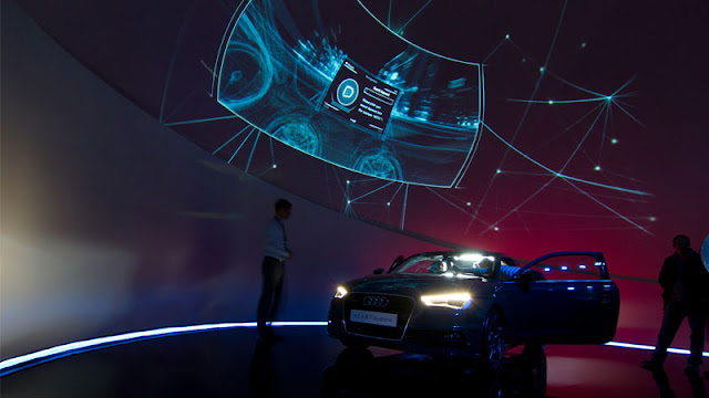 Interior presentation in the Audi pavilion