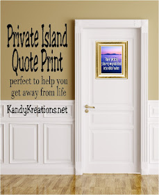 "Today I'm pretending to be on my own private island in the middle of nowhere."  Get away today by posting this print, turning off your phone, closing the door, and pretending with a long, hot soak in the tub.