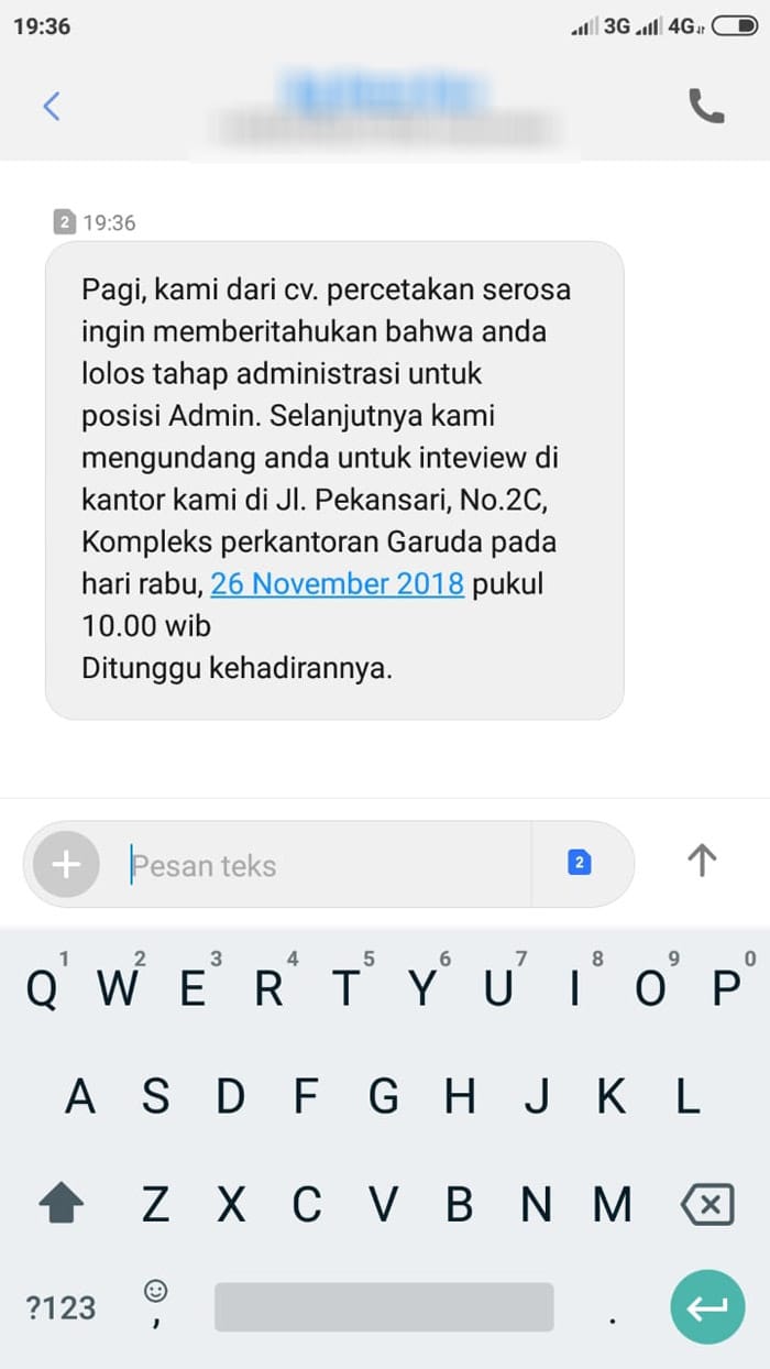 Contoh Panggilan Kerja dan Interview yang Asli dan Palsu 