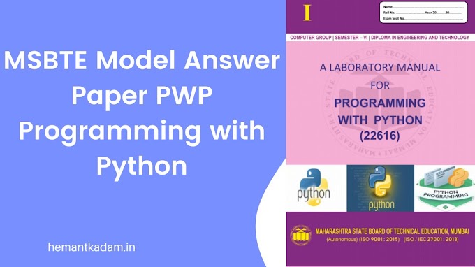  MSBTE Model Answer Paper for PWP Programming with Python 6th Sem 22616 & syllabus
