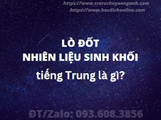 Lò đốt nhiên liệu sinh khối tiếng Trung là gì?