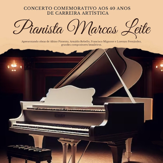 Pianista Marcos Leite realiza concerto no Teatro Metrópole