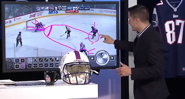 Sports analyst accidentally draws ejaculating penis