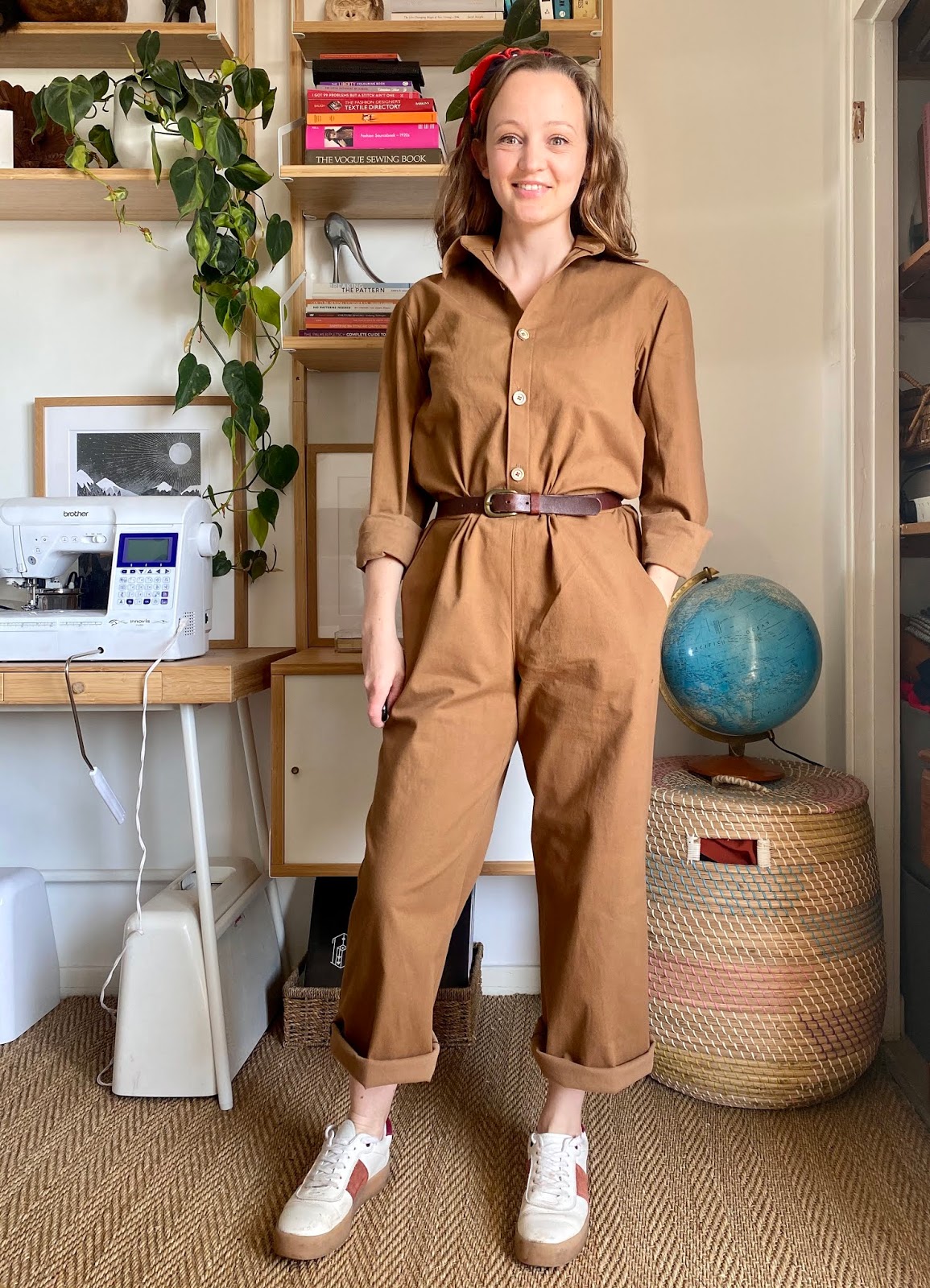 Diary of a Chain Stitcher : Caramel Twill Kim Jumpsuit from