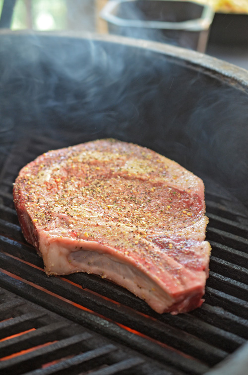 Bone-in Ribeye Steak on the Big Green Egg