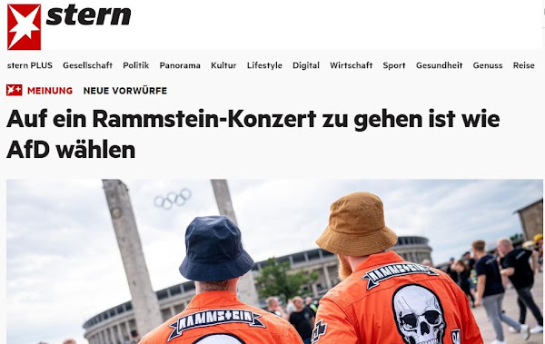 Rammstein Konzertbesuch wie AfD wählen