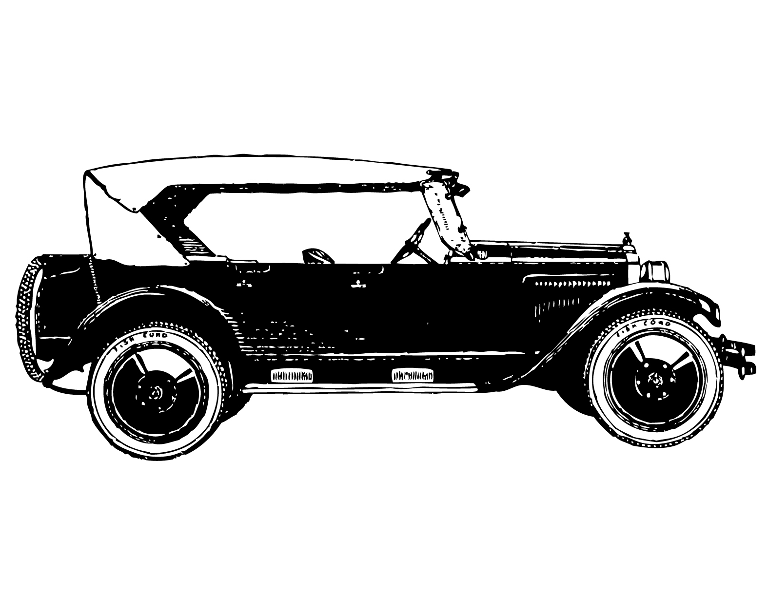 Free vintage clip art images: Vintage cars and coaches clip art