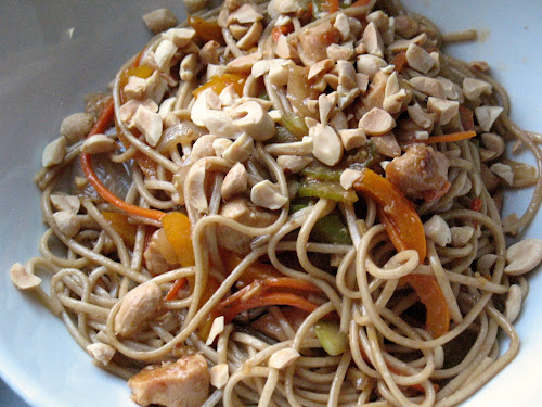 Soba Lo Mein with Chicken