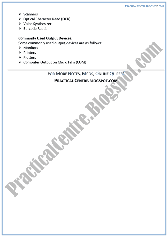 input-output-devices-short-questions-answers-computer-ix