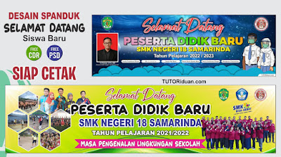 Desain Banner Selamat Datang CDR PSD