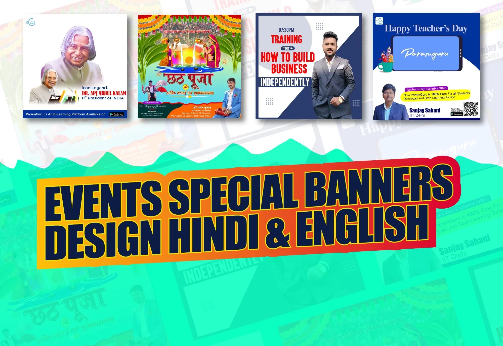 Events Special Banners Design Hindi & English