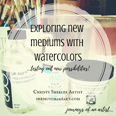 Exploring New Mediums with Watercolor Blog Graphic Christy Sheeler Artist