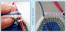 how to crochet a simple beanie, beanies, hats, photo tutorial,