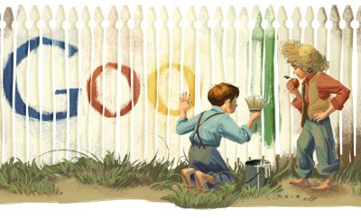 tom sawyer painting fence excerpt