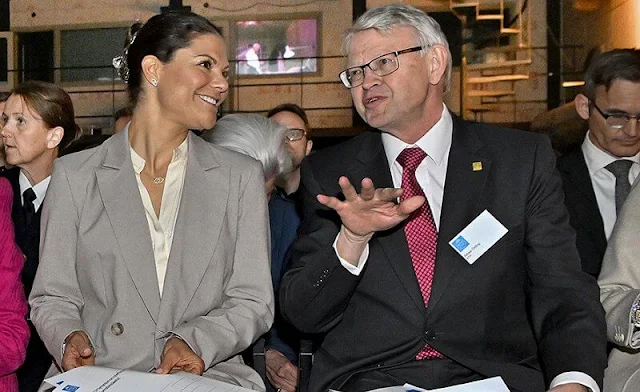 Crown Princess Victoria wore a sandy blazer, and eira pants from By Malina. Queen Silvia wore a pink blazer by Tiger of Sweden