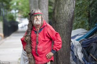 A homeless has hair worth a million dollars