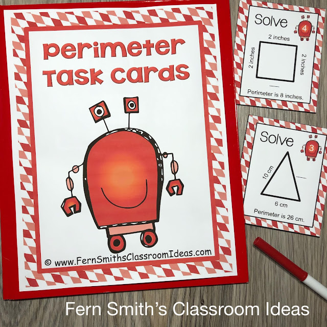 Click Here to Download this Perimeter Find the Missing Side Center Games, Task Cards, and Printable Worksheets Math Center Resource