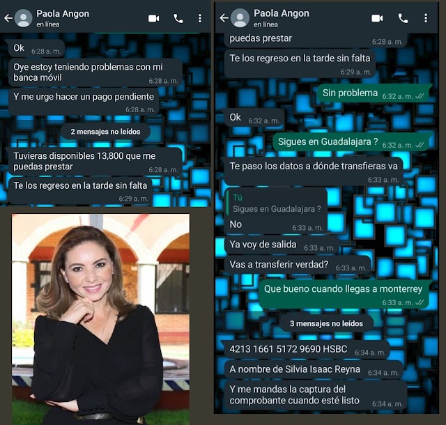Hackean cuenta de WhatsApp de Paola Angón