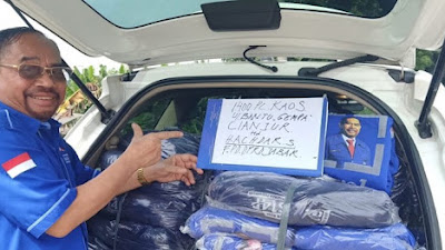 1400 PC Baju Kaos Bantuan Aleg Achdar Sudrajat Untuk Korban Terdampak Gempa Cianjur 