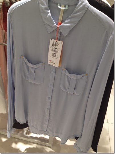 Bershka baby blue blouse