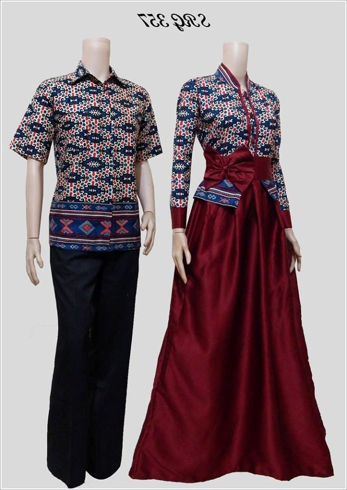Model Baju  Batik  Muslim  Couple Modern 2022 Busana  Indonesia