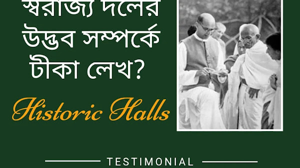 স্বরাজ্য দলের উদ্ভব সম্পর্কে টীকা লেখ? অথবা,স্বরাজ্যদল কেন গঠিত হয় -আলোচনা করো।