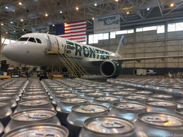 Frontier Airlines and Oskar Blues Brewery Partner with CAN'd Aid Foundation to Fly 91,200 Cans of Drinking Water to Puerto Rico