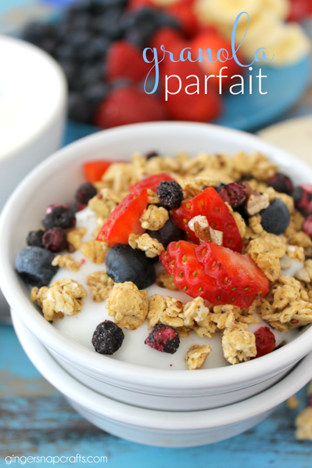 Granola Parfait at GingerSnapCrafts.com #recipe #granola_thumb