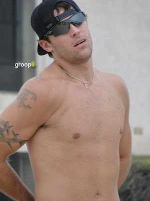 Adam Cabbage Shirtless at Hermosa Beach Open in 2011