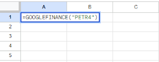 Obtendo a cotação de PETR4 no Google Planilhas